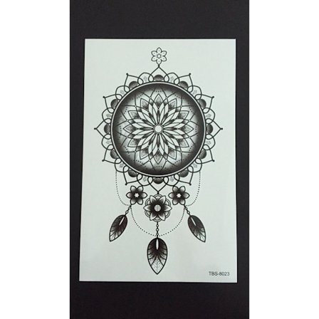 Tillfällig Tatuering 19 x 12 cm -Dream catcher Flower