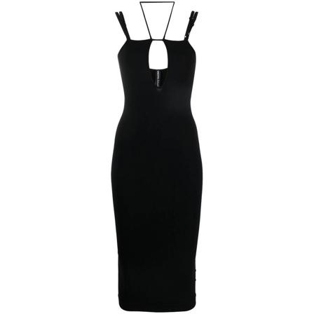 Andrea Adamo, Midi Dresses Czarny, Kobieta, Rozmiar: S