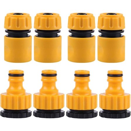8 Deler Vanningskoblinger Hageslange Plast Hurtigkobling