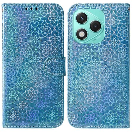 Honor 400 Lite -puhelimen suojakotelo, jossa on kimaltava kukkakuvio