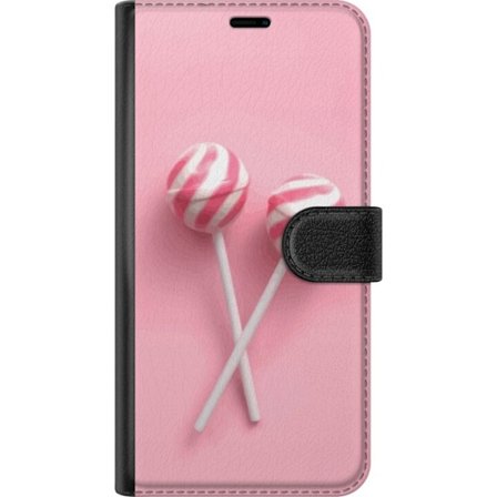 Kompatibelt Lommeboketui til Nothing Phone (2) Rosa og hvite klubber på rosa bakgrunn - Søtt godtemotiv i pastell