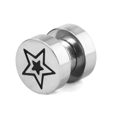 Steel Star Magnetic Earring for Men - Magnetic earrings