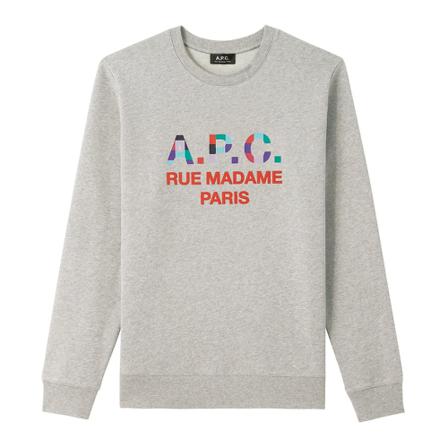A.p.c., Sweater Szary, Mężczyzna, Rozmiar: S