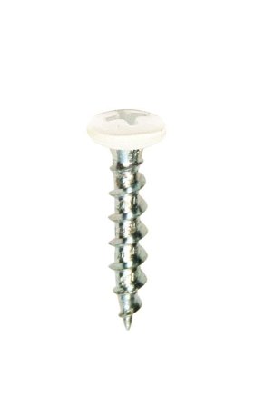 Grabber 43325VITC Gipsskrue Hvit, 100-pakning 4,8 x 25 mm, Innfesting