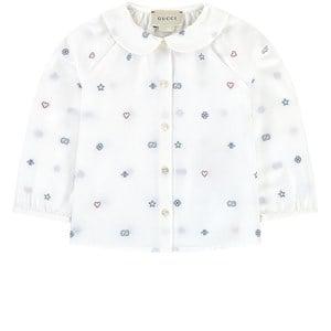 Kids - Gucci Blouse with a Peter Pan collar - Tops - 9-12 months - Cream - Mädchen