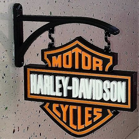 Harley Davidson Seinävaate, Harley Davidson Logon Merkki Koriste, Harley Davidson Seinäkoriste, Ei Led
