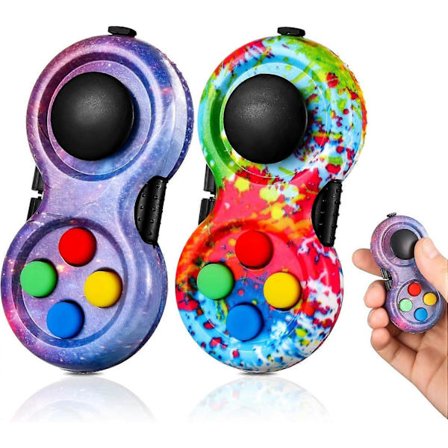 2 stk. Fidget Controller Pad, Bærbar Stressreducerende Game Pad Hånd Fidget Pad til Frigivelse af Stress og Angst
