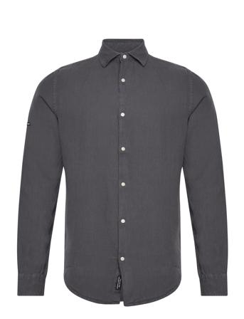 Studios Casual Linen L/S Shirt Grey Superdry