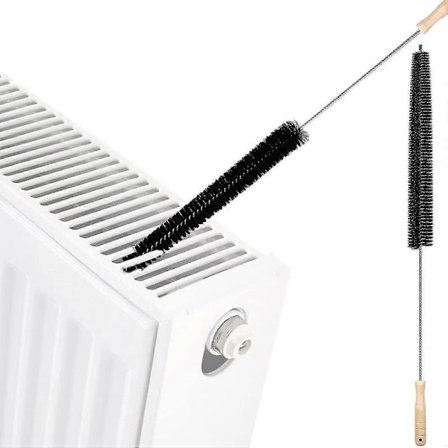 2 st Radiatorrengöringsborste Flexibel Radiator Dammvippa med Trähandtag (73 cm)