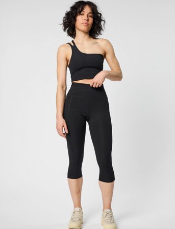 Girlfriend Collective Compressive High-Rise Legging, Capri - Black - S