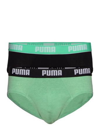 Puma Basic Brief 2P Underbukser Y-front Briefs Grøn PUMA