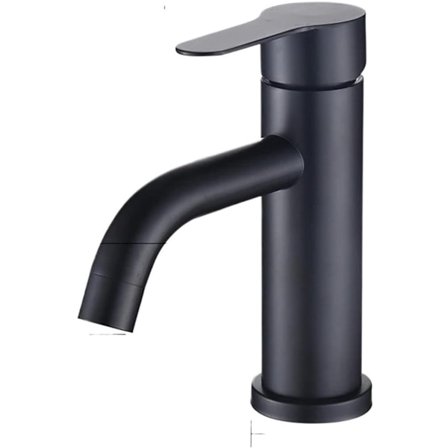 Et-grebs vandhane i rustfrit stål til bordplade