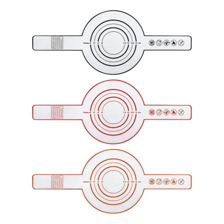 3 stk. Silikone Bagemåtte Non-Stick Brødslynge Genanvendelig Fødevaregodkendt Brødmåtte med Langt Håndtag til Hjemmekøkken