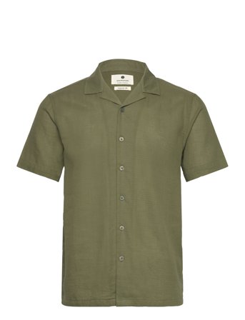 Anerkjendt Akleon Structure S/S Shirt 3 - Khaki green - S
