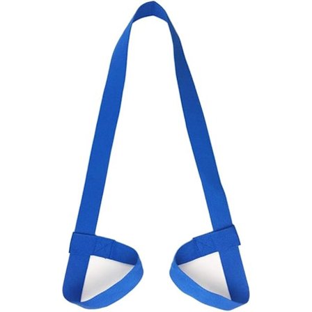 Yogastrikk med justerbare løkker som passer alle størrelser yogamatter blå (matte ikke inkludert)