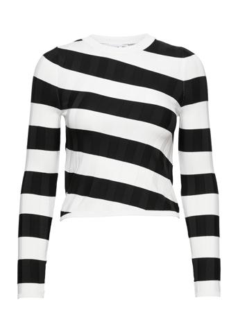 Oblicua Langærmet T-shirt Hvid Mango