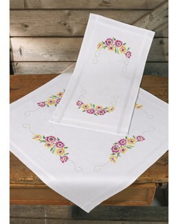 Stickpackung Sommerblumen - Läufer - Permin