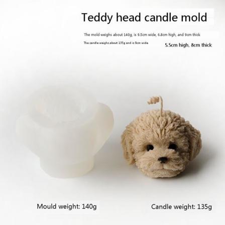 Ljusformar Ljus Stearinljus DIY Gjutformar i Silikonform LZ22029 Teddy Avatar