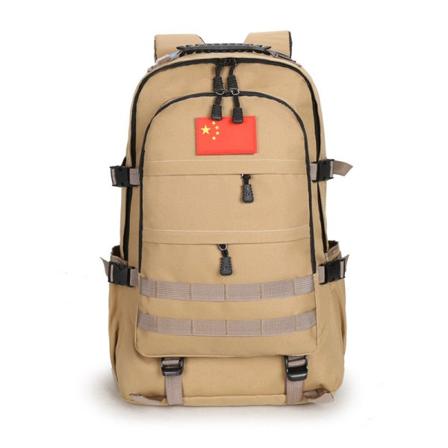 Kvinnor tjej ryggsäck axelväska skolväska Desert Digital Camouflage Jungle Outdoor Stor Kapacitet Taktisk Bagage Khaki 37*19*49cm