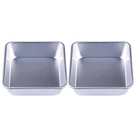 2 stk. 4 tommers aluminiumslegering mousse firkantet kakeform kakeform bakevare dekorering bakeverktøy