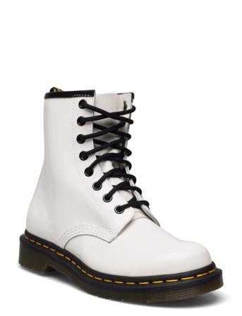 1460 W Black Patent Lamper Shoes Boots Ankle Boots Laced Boots Valkoinen Dr. Martens