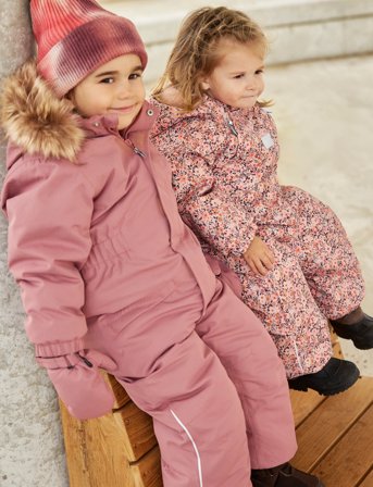 Minymo Snow Suit W. Fur - Pink - 110