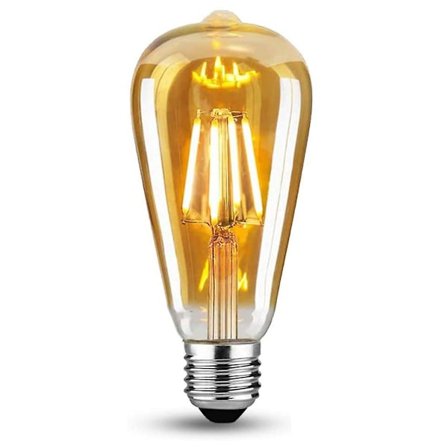 6 stk. Vintage Led Pære St64 Antik Stil Pære Wolfram Dæmpbar 4w E27 Dekorativ Filament Pære