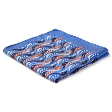 Virtuo | Sininen Höyhen Silkki Taskuliina for Men