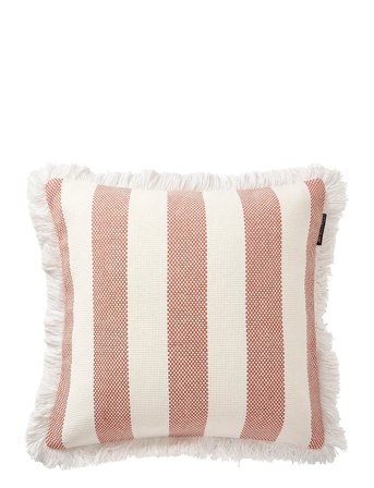 Lexington Home | Block Striped Organic Cotton Fringe Pillow Cover | 50X50