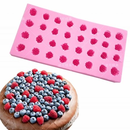 Hallon Silikonform Fruktform Fondantform för Ljus Chokladgodis Fondant Gum Paste Sockerhantverk Tårtdekoration Dekoreringsverktyg