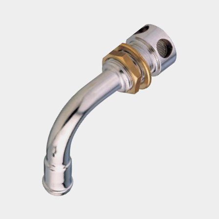Tankventilator kromad mässing 90 grader slang 16mm