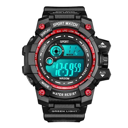 Nye Mænd LED Digitale Ure Lysende Fashion Sport Vandtætte Ure Til Mænd Dato Hær Militær Ur Relogio Masculino Red