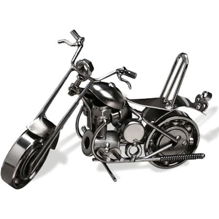 Motorcykelmotor i metall, dekorationsmodell för cyklister