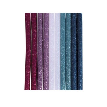 10 st glitterlimstift för limpistol 10 x 0,7 cm - Blålila