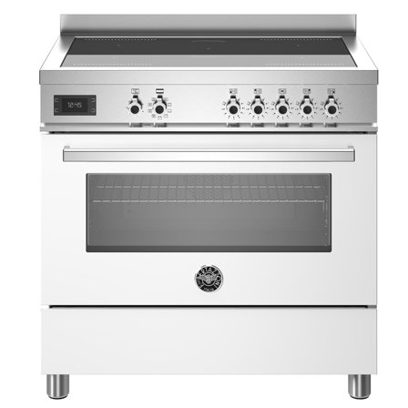 Bertazzoni PRO95I1EBIT Professional induksjonskomfyr med ovn 90 cm, Hvit' - 'Hvit, ral 9003, blank