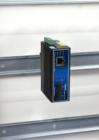 ALLNET Switch unmanaged industrial 3 Port 2.5Gigabit 90W / 1x PoE BT / 2x SFP 1G/2,5G / Lüfterlos / DIN / IP40 / "ALL-SGI8003P-2.5G"