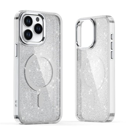 Glitter Etui MagSafe Kompatibel til iPhone 17 Pro - Semi-transparent