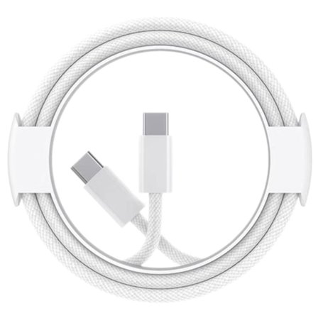 2-pack punottu USB-C - USB-C -kaapeli - harmaa ja valkoinen 1m