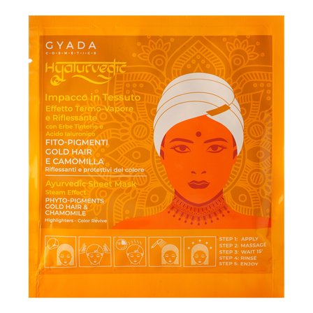 Gyada Cosmetics Hyalurvedic Impacco Ayurvedico In Tessuto Riflessante Gold Hair 60ml - Maschera Protezione Colore Capelli