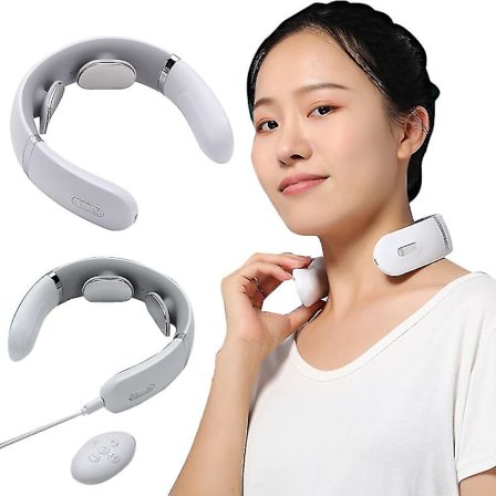 Elektrisk axel- och nackmassageapparat för smärtlindring i axlar och nacke med varm kompress