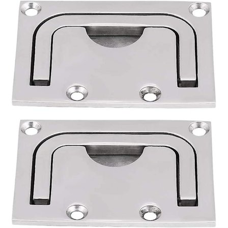 Rustfritt stål marine innfelt håndtak båt luke trekker skap løftetrekk for havseilere (2 stk)