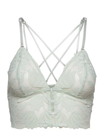 Bra Flora Lace Bralette Lingerie Bras & Tops Soft Bras Triangle Bras Blå Lindex