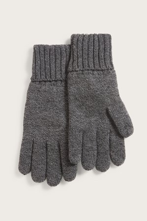 Kappahl | Fingervantar Gråmelerad L/XL | Gråmelerad