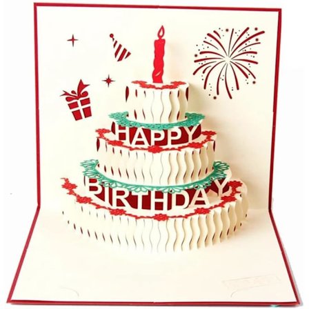Gratulasjonskort til bursdag, gave til foreldre, venner og