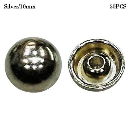 50st Metallspännen Väskor Spänne SILVER 10MM