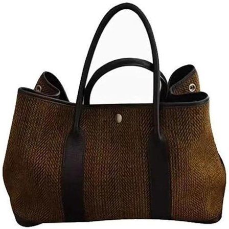 ING Niche Ny Retro Dame Taske med Skuffe, Moderigtig Uld Skuldertaske, Stor Størrelse, Enkel og Alsidig