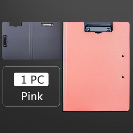 A4 filmappe utklippstavle Skriveblokk Memo utklippstavle Double Cli Pink One Size