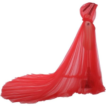 Tulle Kappe Bryllupskåpe med Hette Lang Jakke Brud Pels