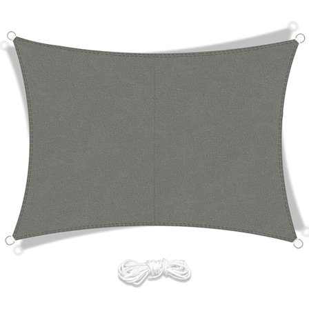 Rektangulær skygge sejl polyester skygge klud vandtæt anti UV