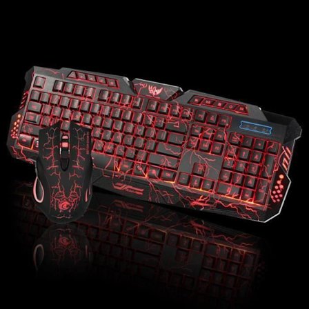 LED Gaming Tastatur med kabel 2.4G og mus til Gamer Multimedia NGH60920103_2942